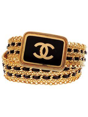 Chanel Leather Black Belt